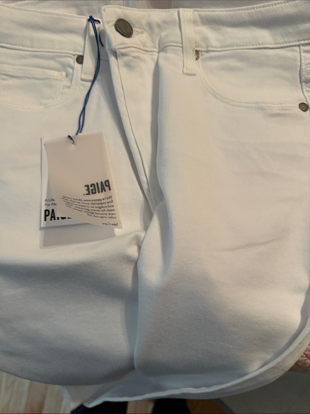 PAIGE White Skinny Jeans - Clean High-Rise Fit
